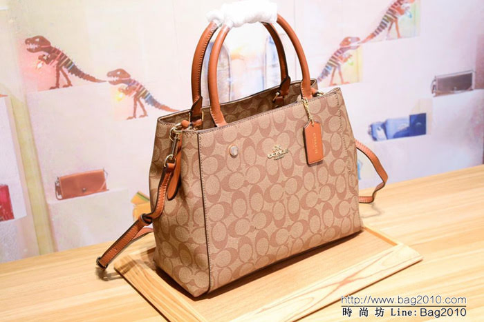 COACH蔻馳 56727 多功能貴婦包 包身有型 經典coach大c紋  Chz1044